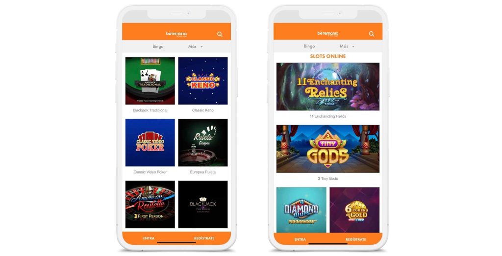 Aplicación móvil del casino Botemania